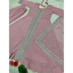 ชุดเสื้อปักลายสวยงามของผู้หญิงชุดปาร์ตี้ sharara และ dupatta - Product Image 5