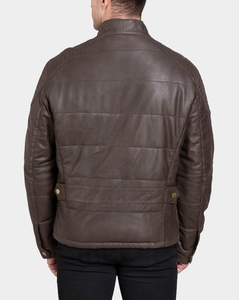 Men's High Quality Vintage Leather Biker Jacket New Arrival Fashionable Windproof Outdoor <b>Clothing</b> Winter Leather DDP Shipping - Product Image 4