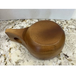 Wooden Coffee <b>Cup</b> Acacia Tea Mug Polished Handle <b>Cup</b> for Restaurant <b>Camping</b> Gift Use - Product Image 3