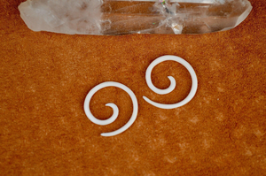 Artisan Handmade Bone <b>Earrings</b> Natural Tribal Look - Product Image 2
