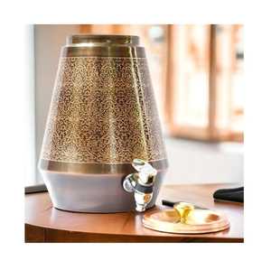 Luxury Antique Dark Bronze Hammered Copper Water <b>Dispenser</b> 5L Ayurvedic Metal Tank with Brass Lid for Pure <b>Drinking</b> Water Storag - Product Image 5