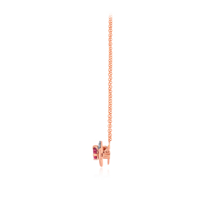 GLEAMORA ENTERPRISE Pendentif Cœur Or Rose Diamant de laboratoire taille brillant certifié pour femme, tendance, 14K, 2.942g, Couleur H, Usage quotidien - Product Image 3