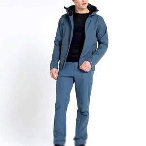 Conjunto de 2 Piezas Personalizable Otoño 2026, 100% Algodón, Antiestático, Estilo Hip Hop, Chaqueta Cortavientos y Pantalones Cortos con Cierre para Hombre, Tallas Grandes - Product Image 2