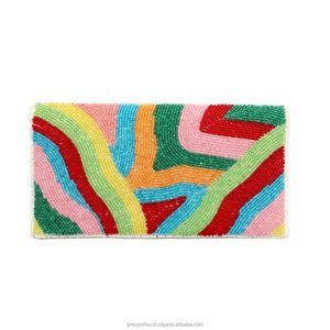 Bolso de mano de moda hecho a mano con cuentas de girasol, bordado floral, personalizado, para noche, boda, fiesta, portátil, con forro de seda, para verano - Product Image 5