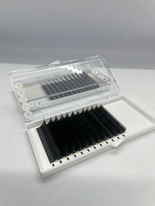 Extensions de cils individuels en vison faits à la main, courbure CC/DD, plateau noir mat, volume doux, pour vente en gros, marque privée - Product Image 3