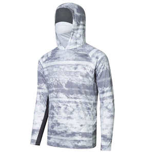 Camisa de Pesca con Capucha y Protección Solar UPF 50 para Hombre, Manga Larga, con Estampado por Sublimación, 100% Poliéster, Anti-UV - Product Image 1