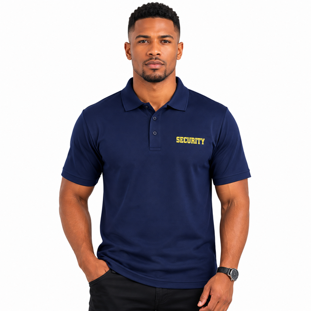 Custom Solid Color Summer Security Guard Short Sleeve Performance Workwear Breathable Unisex Staff Uniform