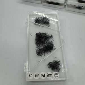 Extensions de cils synthétiques premium C/CC/DD/M/L Curl Volume, faits à la main, noir mat, plateaux de cils pré-faits 3D-8D - Product Image 4