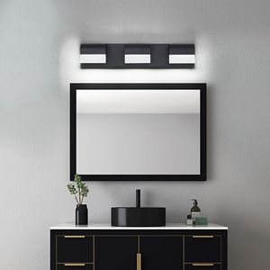 Contemporary LED Bathroom Vanity <b>Light</b> Fixture Dimmable 3-<b>Light</b> Wall <b>Sconce</b> in Matt Black for Over Mirror Lighting - Product Image 4
