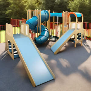 Juego de Columpios y Tobogán para Niños, Multifuncional, Divertido, Varios Colores, para Interiores, Venta al por Mayor, para Guarderías y Hospitales Infantiles - Product Image 6