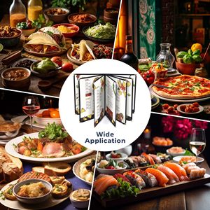 Cubierta de Menú Negra de 7 Páginas y 1 Volumen, 8.5x14 Pulgadas, Diseño de Producto - Product Image 4