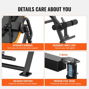 Tavolo per Inversione Professionale con Capacità di 136 kg, Macchina per Decompressione e Stretching della Schiena, Attrezzatura per Allenamento di Forza - Product Image 6