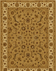 Alfombra Oriental Tradicional Persa con Diseño Floral, Beige Dorado, Vintage, para Sala de Estar o Dormitorio, Tamaños y Colores Personalizables - Product Image 1