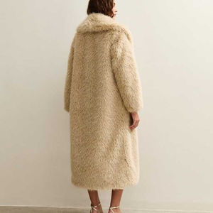 Abrigo Largo de Cuero Genuino para Mujer con Cuello de Piel Real, Abrigo de Invierno a la Moda, Prenda Exterior Cálida de Lujo, Abrigo Largo de Alta Calidad - Product Image 6