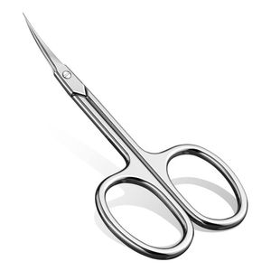 Ciseaux à cuticules en acier inoxydable, ciseaux courbes pour les ongles des doigts et des orteils, ciseaux de beauté pour la manucure avec étui de rangement - Product Image 1