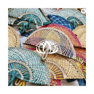VENTA RÁPIDA Abanico de Mano de Seagrass 2026, Calidad Premium, Ecológico, para Refrescarse y Decoración de Festivales, Regalo de Boda - Product Image 1
