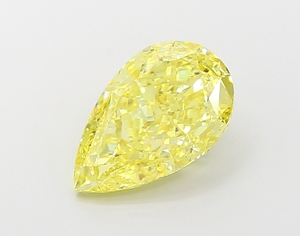 Diamant de laboratoire jaune intense taille poire certifié IGI en gros pour les acheteurs B2B mondiaux, les exportateurs de bijoux et les entreprises importatrices - Product Image 1