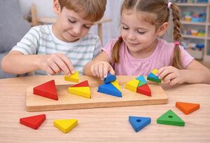Rompecabezas de Fracciones con Formas para Niños, Juguete Educativo de Fracciones Colorido para Niños - Product Image 4