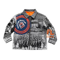 Vestes décontractées sur mesure pour hommes grande taille, style streetwear, avec fermeture éclair, vestes de basket-ball, vestes en tapisserie pour hommes