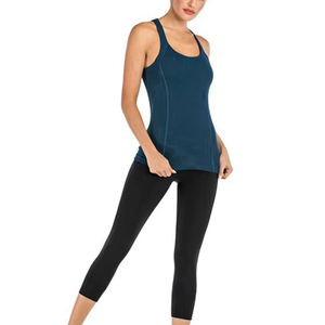 Débardeurs pour femmes tendance, best-sellers, avec logo, coupe ajustée, unis, longs, pour le fitness et l'entraînement, 100% respirants, durables, OEM - Product Image 4