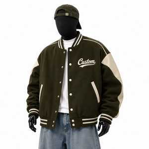 Men's Streetwear Varsity Jacket with <b>Classic</b> Baseball Design and Comfortable Fit - Product Image 1