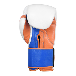 Guantes de boxeo de cuero con cordones, confiables y duraderos, con logo personalizado, guantes de boxeo de cuero genuino, guantes de boxeo de cuero nuevos. - Product Image 3