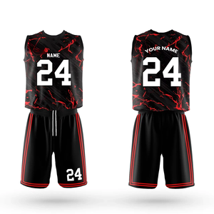 Uniforme de Baloncesto Personalizado al por Mayor para Hombre, Conjunto de Camiseta y Pantalones Cortos de Secado Rápido, Transpirable, de Poliéster, Ropa Deportiva de Equipo, Fabricante OEM - Product Image 1