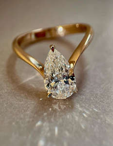 Anillo de Compromiso con Diamante Natural Certificado por GIA, Chapado en Oro de 18K y Rodio, Suministro de Joyería al por Mayor con Certificado IGI - Product Image 1