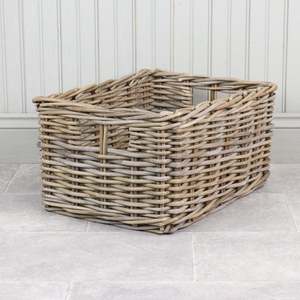 Cesta de Ratán Bohemia Elegante Hecha a Mano para Almacenamiento Decorativo, Cesta de Ratán Natural Hecha a Mano para Interiores Rústicos Modernos 2026 - Product Image 1