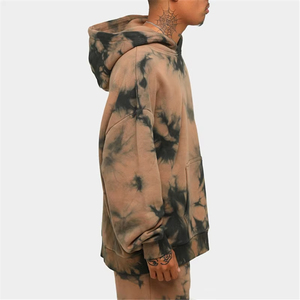 Custom Men Long Sleeve Heavweight Tie Dyed Loose Printed Street Wear <b>Running</b> Casual Sweatshirt <b>Hoodies</b> for Streetwear - Product Image 2