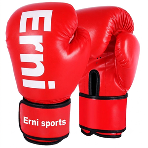 Gants de boxe MMA en cuir véritable 14oz/12oz/16oz, logo personnalisé OEM, entraînement professionnel, sparring, légers, respirants, vente en gros - Product Image 2