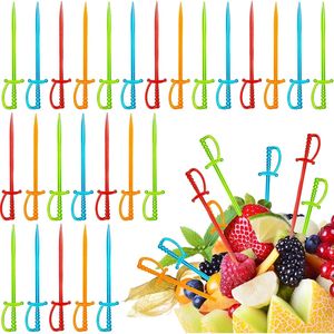 Confezione da 300 Pezzi di Spiedini in Plastica Colorati per Cocktail, Stuzzicadenti per Antipasti, Agitatori per Bevande e Frutta, Ideali per Feste a Tema Pirata - Product Image 1