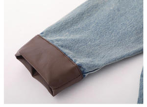 <b>Men's</b> Slim Fit Denim <b>Jacket</b> Turn Down Collar Solid Color Casual Outerwear Button Closure Regular Sleeve Autumn Wear - Product Image 2