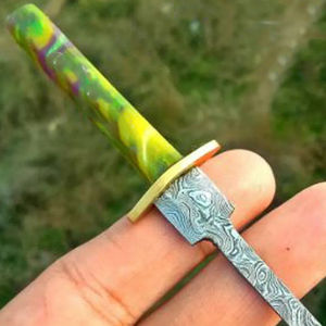 Cuchillo de Chef Personalizado Hecho a Mano Burraq DIY OEM/ODM, Hoja de Acero de Damasco de Grado Industrial, Mango Elegante, Regalo, 1 Hoja - Product Image 5