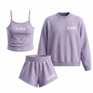 ชุดลำลองผู้หญิง 3 ชิ้น วิอร์จิเนีย เสื้อสเวตเตอร์ถัก เสื้อกล้าม กางเกงขาสั้น ชุดเข้าชุด ทรงหลวม ใส่ได้ทุกฤดู - Product Image 4