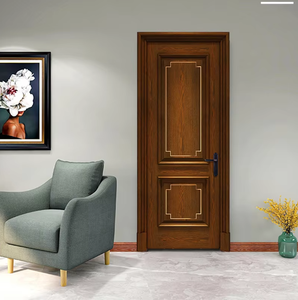 Puerta Lateral de Madera Sólida de Roble y Teca para Exteriores, de Alta Durabilidad, Aislamiento Acústico, Acabado Minimalista, para Villas - Product Image 6