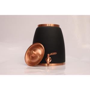 Luxury Matte Black Pure <b>Copper</b> Water Dispenser <b>Copper</b> Matka with Leak-Proof Tap for Modern Kitchen & Home Decor Low Price - Product Image 5