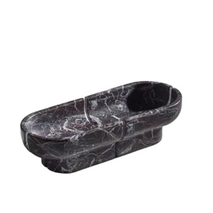 Plateau de service divisé en résine en blanc et rouge foncé Plateau en résine élégant pour affichage de bureau de cuisine à domicile NOUVELLE ARRIVÉE - Product Image 1