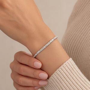 Pulsera de tenis Sutariya Brothers de plata de ley 925 con circonita negra de 2 mm, chapada en rodio, corte brillante, para mujer y hombre, regalo de joyería para fiestas - Product Image 3