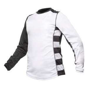 Jersey de Motociclismo Unisex de Manga Larga, Blanco y Negro, con Bloques de Color, de Secado Rápido, de Poliéster, para Carreras, para Adultos, para Todas las Estaciones - Product Image 2