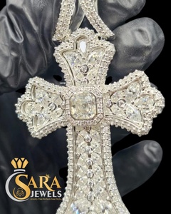 ซื้อจี้รูปกางเขนประดับเพชรโมอิสซาไนต์ VVS สไตล์ฮิปฮอป วินเทจ สำหรับผู้ชายและผู้หญิง เหมาะสำหรับงานแต่งงาน ของขวัญในโอกาสพิเศษ - Product Image 2