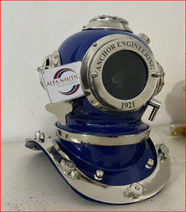 Casco de Buceo Azul Marino, Modelo Mark V de la Marina de los Estados Unidos, Mini Casco de Buceo para Buceadores - Product Image 4