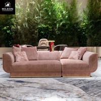 Ensemble de canapés modulaires personnalisés pour salon, hôtel, salle d'exposition, meubles de salon en tissu, canapé moderne, combinaison de canapés pour salon