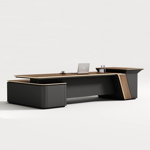 Marble Finish HPL Office <b>Table</b> E1 Grade Plywood Workstation with <b>Tall</b> Storage Back Unit and PVC Edgeband Finishes - Product Image 4