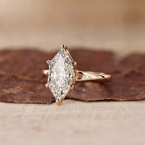 Anillo de Compromiso de Moissanita con Corte Brillante Redondo, Chapado en Rodio, Plata 925, Engaste de Garras, Certificado IGI, Joyería Unisex - Product Image 4