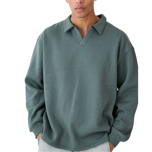 Sweat-shirts à col rond de haute qualité, unis, surdimensionnés, avec logo personnalisé, sweat-shirts épais - Product Image 4