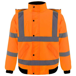 Veste de sécurité noire, vestes réfléchissantes, vestes de sécurité routière d'hiver, vêtements de travail haute visibilité, uniforme de travail haute visibilité OEM - Product Image 1