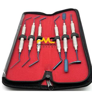Kit d'outils pour implants dentaires 6 pièces avec poudre de remplissage osseux pour la restauration osseuse dentaire et spatule recouverte de titane - Product Image 4