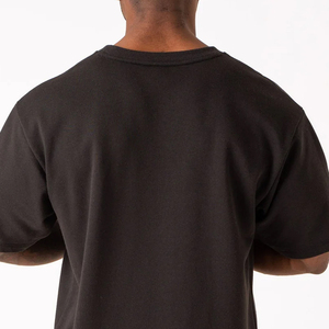 Wholesale Custom Men's Oversized T-<b>Shirts</b> Solid Color <b>100</b>% Cotton/<b>Polyester</b> Knitted Fabric Short Sleeve Short Casual Wear OEM - Product Image 4