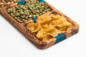 Natural House Luxury Olive Wood and Resin Serving Tray Divider Platter for Fruits <b>Cheese</b> Charcuterie Tapas Coffee Snack - Product Image 5